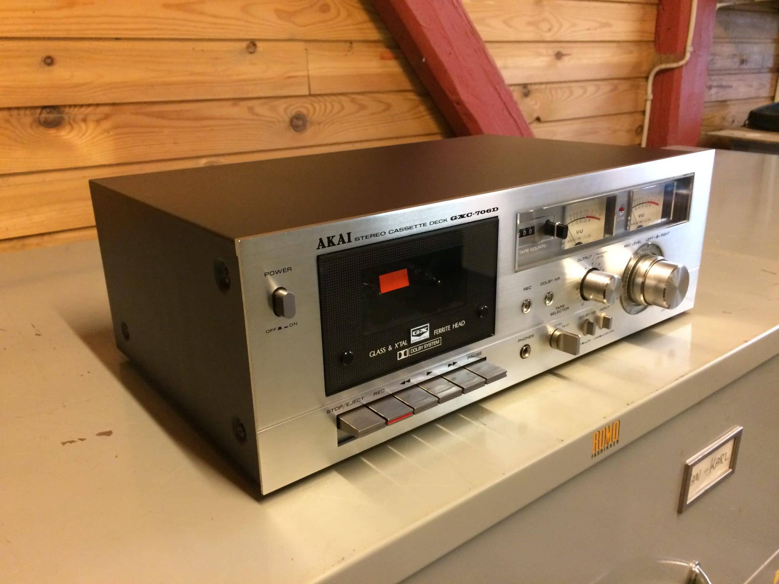 Akai GXC-706D - totalrenoveret vintage kassettebåndoptager - SOLGT