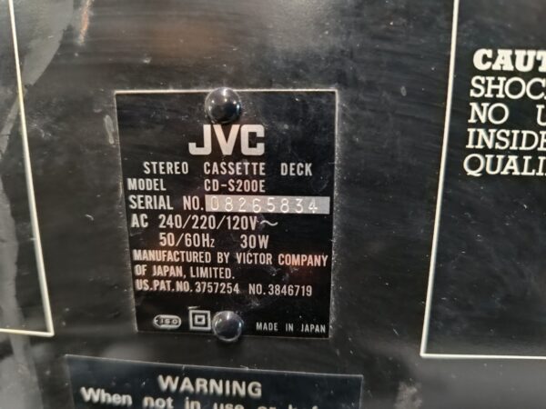 JVC CD-S200 Vintage kassettebåndoptager - Til istandsættelse - SOLGT! - Image 8