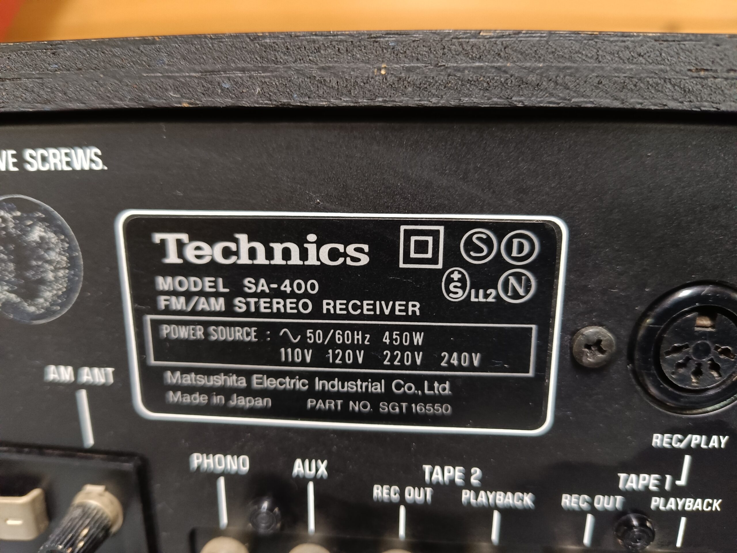 Technics SA-400 - "MINT" vintage receiver - NYSERVICERET! - Billede 8