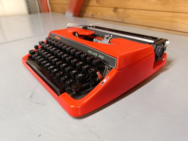 Brother DELUXE 220 - Vintage skrivemaskine i rød - Samleobjekt - Image 3