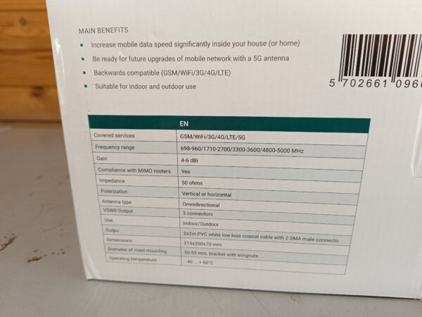 Triax OA5 06W 4G/5G MIMO antenne (4-6 dBi) - Image 4