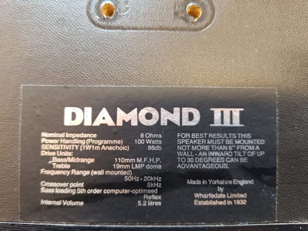 Wharfedale Diamond 3 - Original Diskant/Tweeter 0214A3 DP - Image 8