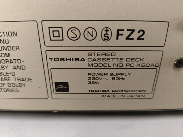 Toshiba PC-X60AD – Vintage kassettebåndoptager – Fin model - SOLGT! - Image 10