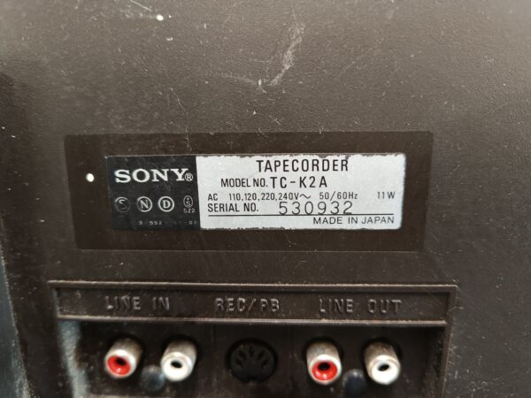 Sony TC-K2A vintage kassettebåndoptager - Til istandsættelse/reservedele - Image 8