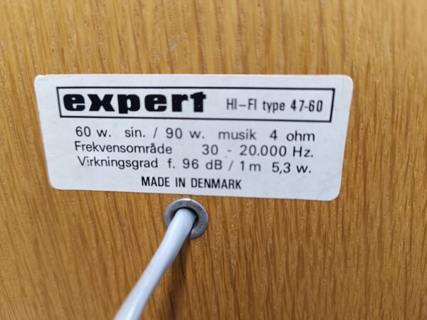 Expert Hi-Fi Type 47-60 - Meget velspillende vintage højttalere - Scan Speak alnico enheder - Image 8