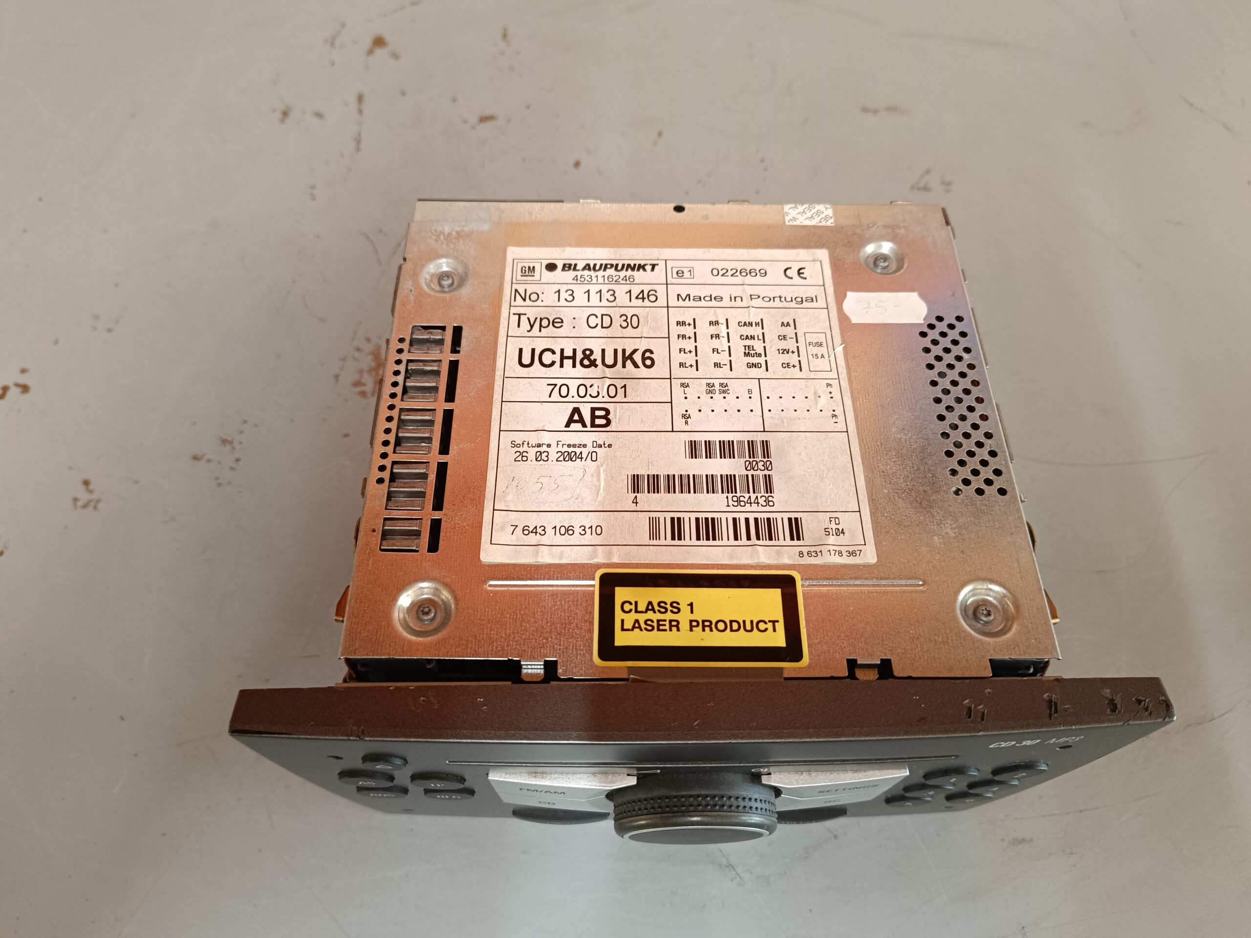 Blaupunkt CD 30 MP3 Autoradio med CD - Opel #453116246 - Billede 6