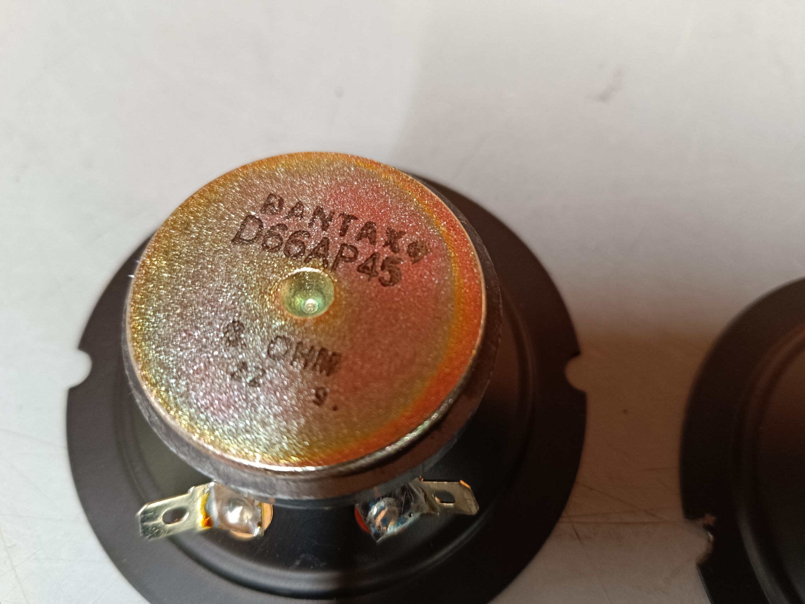 Original Dantax Tweeter – model D66AP45 - 8 ohms - Good and Working Condition - Billede 6