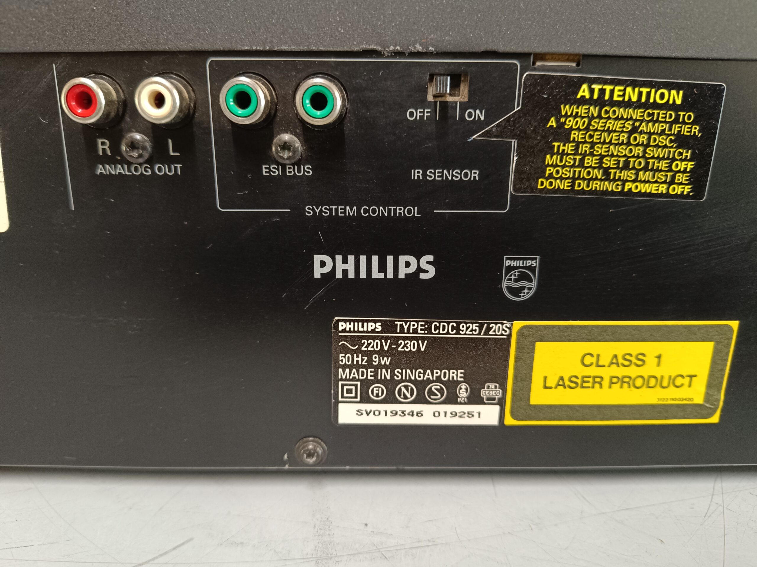Philips CDC925 - Velfungerende retro cd-afspiller til 5 x CD - Billede 7